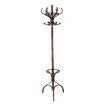 Wooden Coat Rack Stand 12 Hooks Freestanding Hall Tree Hanger Organiser for Clothes Hat Jacket Umbrella Walnut Brown