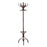 Wooden Coat Rack Stand 12 Hooks Freestanding Hall Tree Hanger Organiser for Clothes Hat Jacket Umbrella Walnut Brown