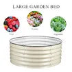 Raised Garden Bed Planter Boxes Flower Herb Outdoor Balcony Fence Plant Holder Green Vegetable Veggie Planters Round Metal