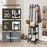 Clothes Rack Coat Stand Garment Organiser Closet Shelving Display Shelf Freestanding Hanger Hooks Portable Black