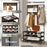 3 In 1 Clothes Rack Hallway Storage Closet Organiser Garment Stand Shoe Bench Hall Tree Shelving Display Shelf Hook Hanger