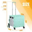 Foldable Shopping Cart Trolley Grocer Rolling Utility Luggage Bag Market Travel Shop Moving Stair Climbing Wheels 75L