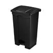 87L Rubbish Trash Bin Kitchen Dustbin Garbage Waste Recycling Compost Can Pedal Black Large Plastic for Garden Home Office