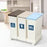 60L Rubbish Trash Bin 3 Compartment Kitchen Compost Dustbin Trash Garbage Waste Recycling Can White Large Plastic