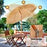 Costway 2M Havana Beach Umbrella Fringed Outdoor Tilting Parasol Sun Shade Shelter Garden Patio Hawaii