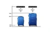 2pc Wanderlite Luggage Trolley Travel Suitcase Set TSA Hard Case Lightweight Blue