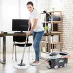 Spin Mop and Bucket Set Floor Cleaner Dust Magic Dry Twist Cleaning System 4 Microfibre Heads for Wood Tile Hardwood