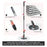 Spin Mop and Bucket Set Floor Cleaner Dust Magic Dry Twist Cleaning System 4 Microfibre Heads for Wood Tile Hardwood