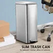 Small Rubbish Pedal Bin Garbage Can Recycling Trashcan Waste Recycling Stepbin Stainless Steel Soft Close Kitchen House 20L