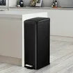 20L Pedal Rubbish Bin Trash Can Recycling Garbage Dustbin Kitchen Bathroom Under Sink Office Slim Rectangular Waste Container Black