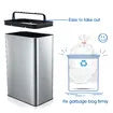 Smart Trash Bin 60L Sensor Kitchen Waste Rubbish Recycling Garbage Can Automatic Motion Office Basket