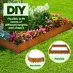 6pcs Garden Edging Set 6mx20cm Lawn Landscape Border Flower Plant Grass Bed DIY Flexible CorTen Steel Path Driveway Fence