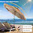 Costway 3M Hawaiian Beach Umbrella Tilting Outdoor Parasol Fringed Sun Shade Shelter Balcony Garden Patio