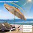 Costway 3M Hawaiian Beach Umbrella Tilting Outdoor Parasol Fringed Sun Shade Shelter Balcony Garden Patio