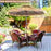 Costway 3M Hawaiian Beach Umbrella Tilting Outdoor Parasol Fringed Sun Shade Shelter Balcony Garden Patio