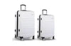 Wanderlite 2pc Luggage Trolley Set Suitcase Travel TSA Carry On Hard Case Lightweight White