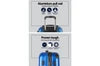 3pc Wanderlite LuggageTrolley Set Travel Suitcase Storage Organiser Carry On Hard Case TSA Lightweight Blue