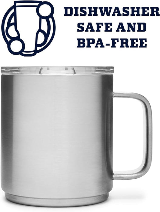 YETI Rambler 10 oz Stackable Mug, Vacuum Insulated, Stainless Steel with MagSlider Lid, Stainless