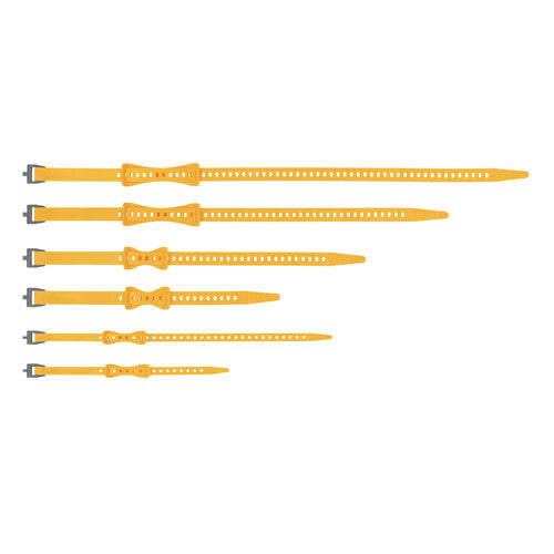 Sea To Summit Stretch-Loc 12 TPU Straps - 12mm X 300mm - 2pk - Yellow