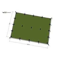 DD Hammocks Tarp 4X4 - Olive Green