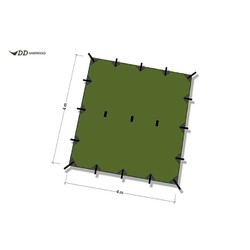 DD Hammocks Tarp 4X4 - Olive Green