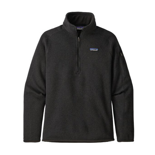 Patagonia Better Sweater Womens 1/4 Zip Fleece Pullover - Black - L