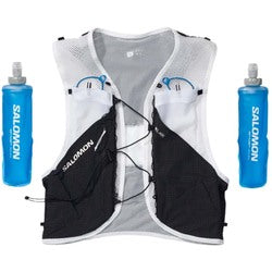 Salomon S/Lab Pulsar 3 Hydration Vest with Flasks - Black/White - L