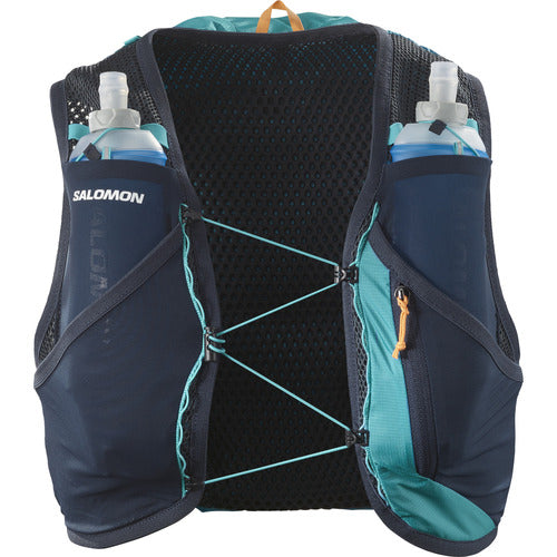 Salomon Active Skin 8 Set Unisex Hydration Vest - Tahitian Tide/Carbon/Peacock blue - L