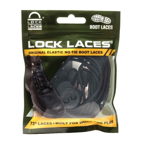 Lock Laces Original No Tie Shoe Laces - Black