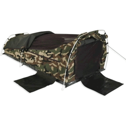 Sahara Nomad King Single Dome Canvas Swag & Bag - Camo