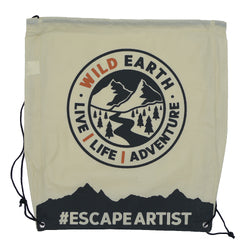 Wild Earth Eco Drawstring Bag - Black