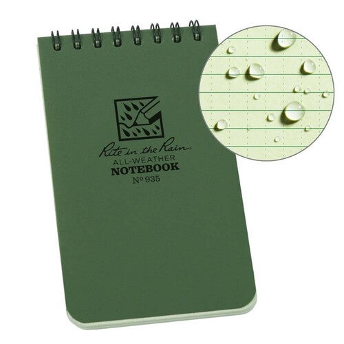 Rite In The Rain Top Spiral 3 X 5 Polydura Waterproof Notebook - Yellow