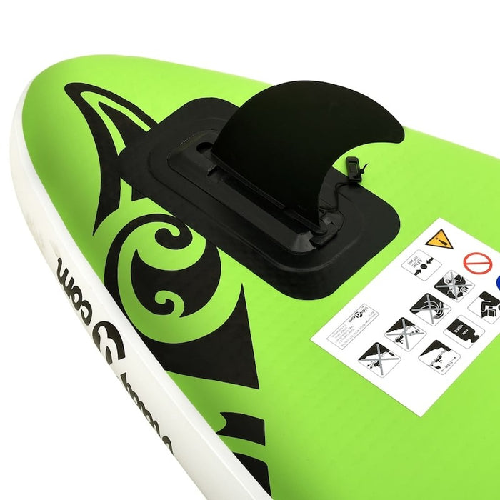 Inflatable Stand Up Paddleboard Set 305x76x15 cm Green vidaXL