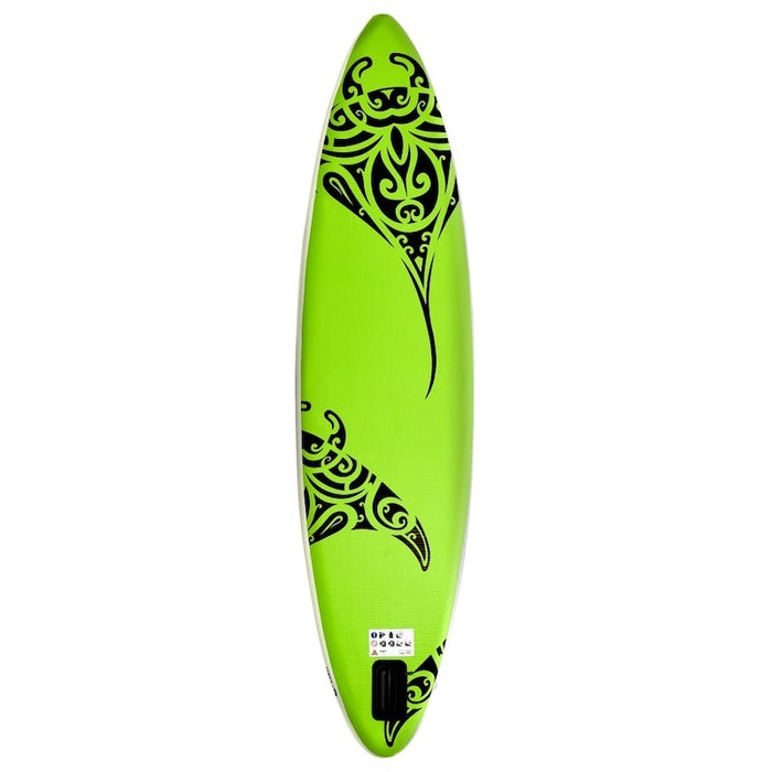 Inflatable Stand Up Paddleboard Set 305x76x15 cm Green vidaXL