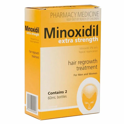 Minoxidil 5% Extra Strength Hair Regrowth Treatment 2 x 60mL 2 Month Supply